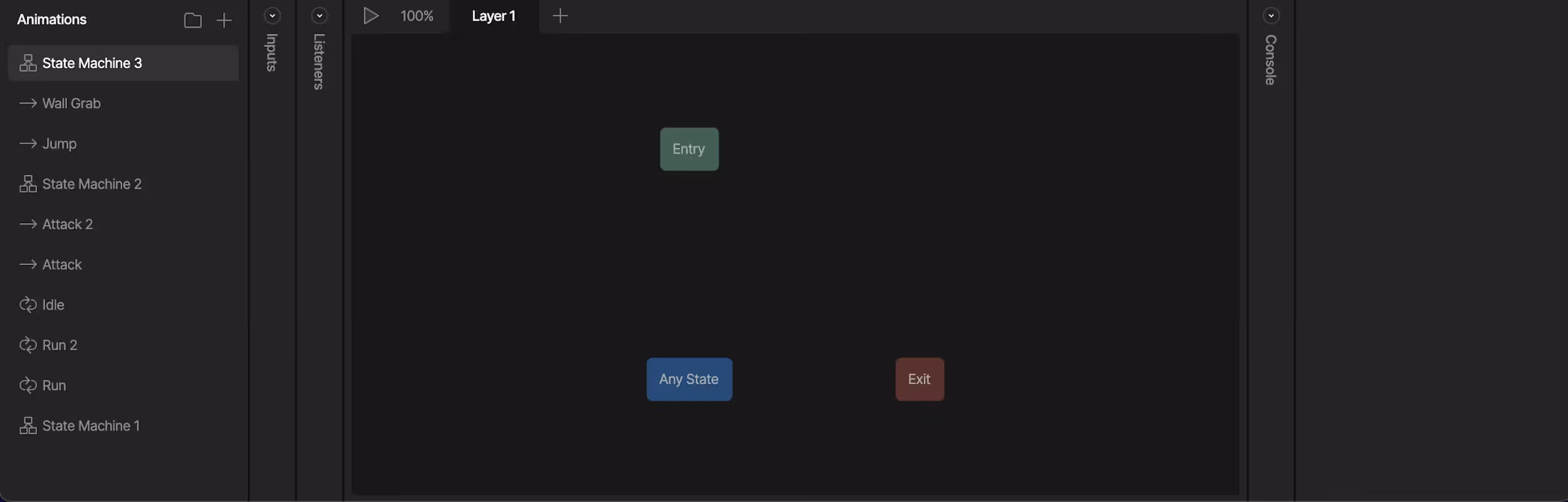 Rive's State Machine node editor. Source: Rive docs