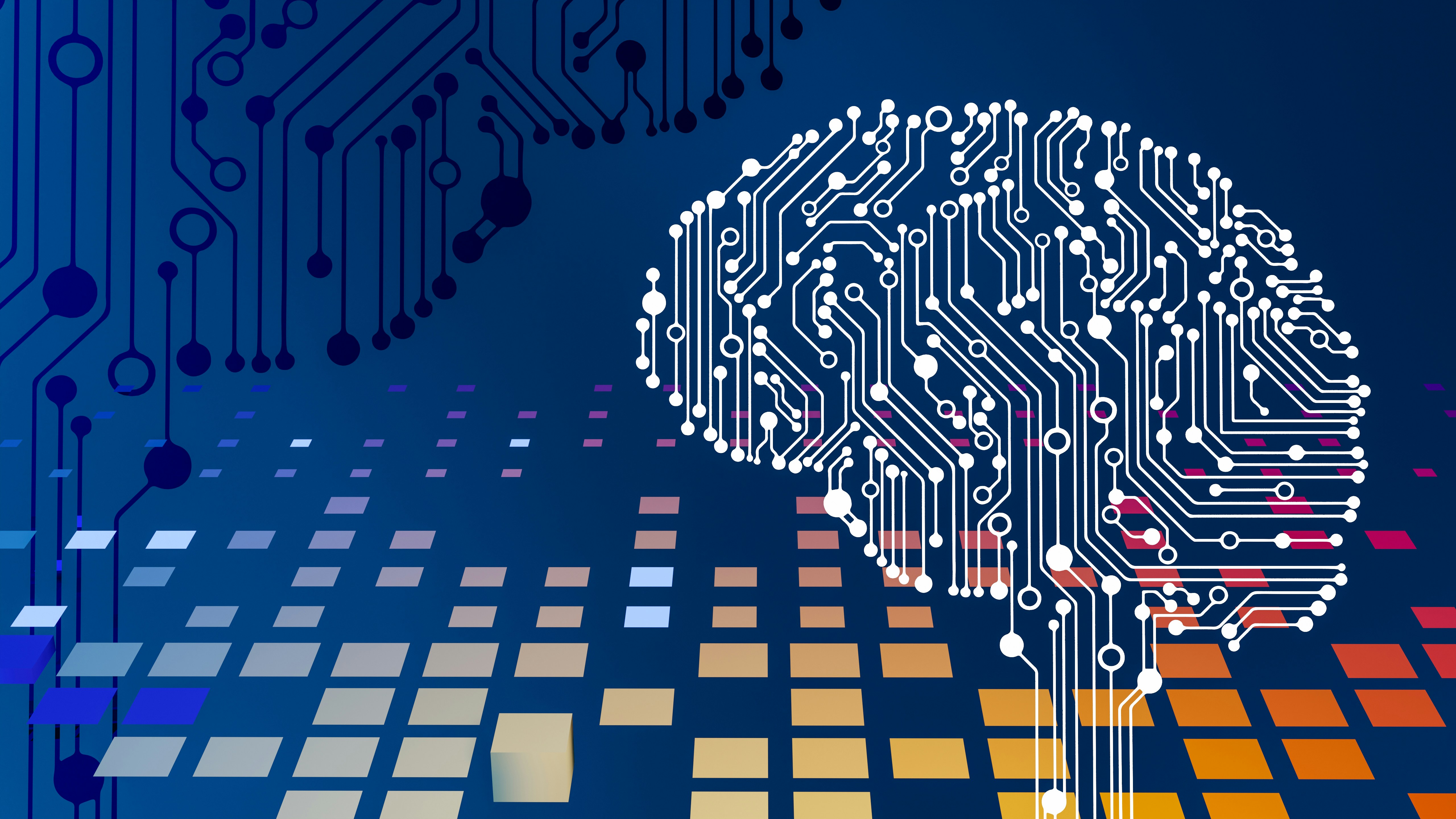 Abstract visualization of AI neural networks